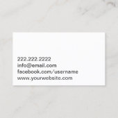 ミニマルはっきりしたタイポグラフィ記者 名刺 (裏面)