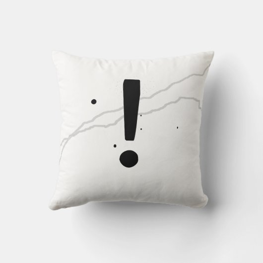 ミニマルはっきりしたデザイン枕の感嘆符 クッション (裏面)