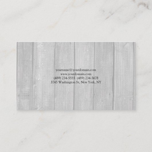 ミニマルはっきりしたプロフェッショナルプレイングレーウッド 名刺 (裏面)