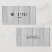 ミニマルはっきりしたプロフェッショナルプレイングレーウッド 名刺 (正面/裏面)