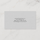 ミニマルはっきりしたプロフェッショナルプレインシルバーグレー 名刺 (裏面)