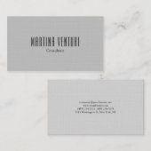 ミニマルはっきりしたプロフェッショナルプレインシルバーグレー 名刺 (正面/裏面)