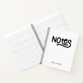 ミニマルはっきりしたム手書きノートタイポグラフィ ノートブック (内部)