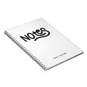 ミニマルはっきりしたム手書きノートタイポグラフィ ノートブック (右側)