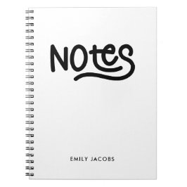 ミニマルはっきりしたム手書きノートタイポグラフィ ノートブック