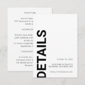 ミニマルはっきりしたム文字シンプル詳細 エンクロージャーカード (正面/裏面)