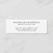 ミニマルはっきりしたム草分け文字 スキニー名刺 (裏面)