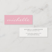 ミニマルはっきりしたム草分け文字 スキニー名刺 (正面/裏面)