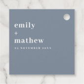 ミニマルはっきりしたモダングレイタイポグラフィ結婚ズ フェイバータグ (裏面)