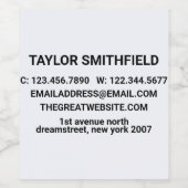 ミニマルはっきりしたモダントレンディー ワインラベル (シングルラベル)