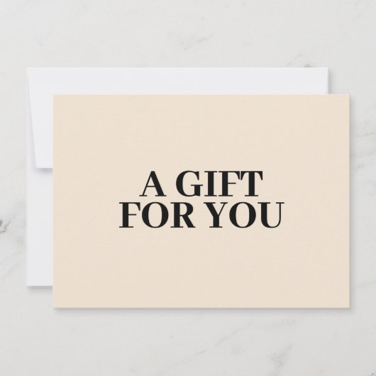 ミニマルはっきりしたラグジュアリーブティックアイボリーギフトカード (正面)