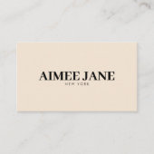 ミニマルはっきりしたラグジュアリーブティックダークアイボリー 名刺 (正面)