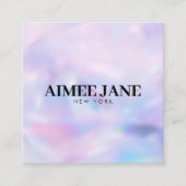 ミニマルはっきりしたラグジュアリーブティックホログラフィー スクエア名刺 (正面)