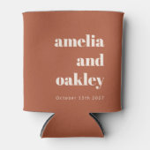 ミニマルはっきりしたラスト秋レトロカスタムウェディング 缶クーラー (正面)