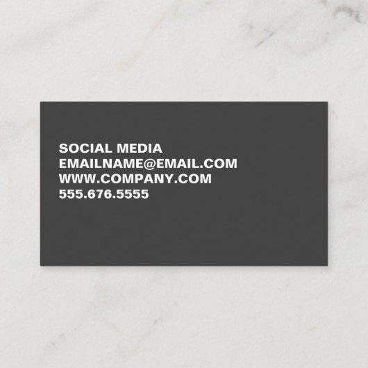 ミニマルはっきりしたラージ引用文 名刺 (裏面)