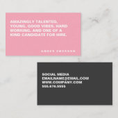 ミニマルはっきりしたラージ引用文 名刺 (正面/裏面)