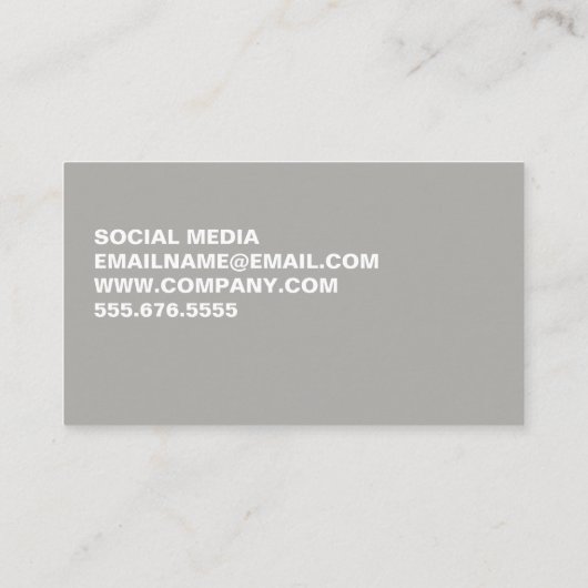 ミニマルはっきりしたラージ引用文 名刺 (裏面)