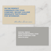 ミニマルはっきりしたラージ引用文 名刺 (正面/裏面)