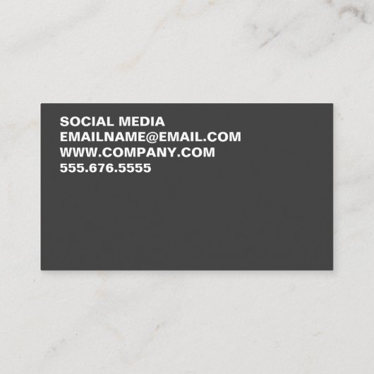 ミニマルはっきりしたラージ引用文 名刺 (裏面)