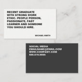 ミニマルはっきりしたラージ引用文 名刺 (正面/裏面)