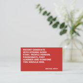 ミニマルはっきりしたラージ引用文 名刺 (スタンド正面)