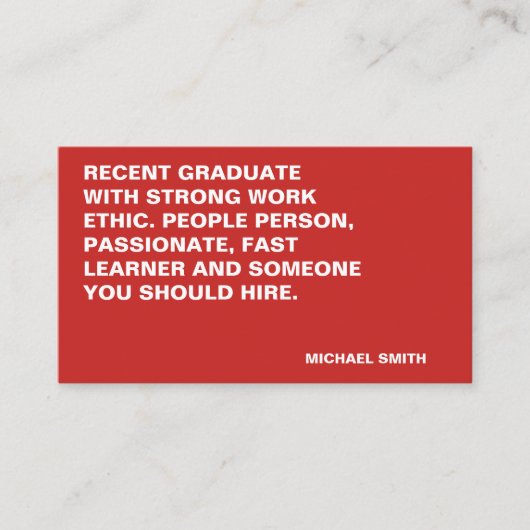 ミニマルはっきりしたラージ引用文 名刺 (正面)