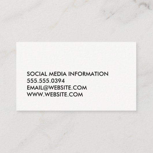 ミニマルはっきりしたラージ文字 名刺 (裏面)