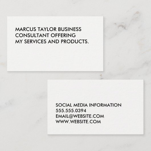 ミニマルはっきりしたラージ文字 名刺 (正面/裏面)