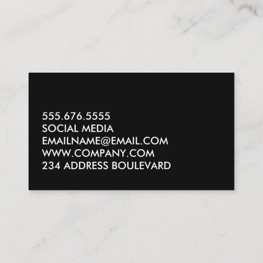 ミニマルはっきりしたラージ文字 名刺 (裏面)