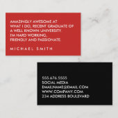 ミニマルはっきりしたラージ文字 名刺 (正面/裏面)