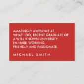 ミニマルはっきりしたラージ文字 名刺 (正面)