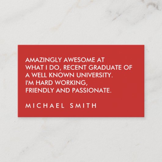 ミニマルはっきりしたラージ文字 名刺 (正面)