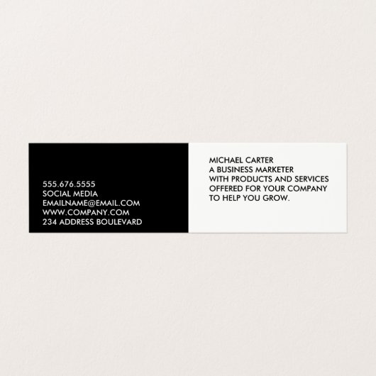 ミニマルはっきりしたラージ文字 名刺 (外部フラット)