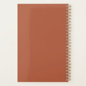 ミニマルはっきりしたリストオレンジレトロカスタムウェディング プランナー手帳 (裏面)