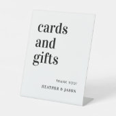 ミニマルはっきりしたリストカードとギフト披露宴 台座サイン (正面)