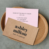 ミニマルはっきりしたリストクラフトバラヘアメイクアップ 名刺