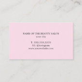 ミニマルはっきりしたリストクラフトバラヘアメイクアップ 名刺 (裏面)