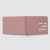 ミニマルはっきりしたリストダスティバラレトロカスタムウェディング ゲストブック (全面)