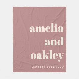 ミニマルはっきりしたリストダスティバラレトロカスタムウェディング フリースブランケット