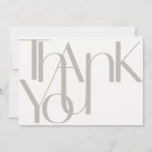ミニマルはっきりしたリストドーブグレー写真サンキューカード サンキューカード (正面)