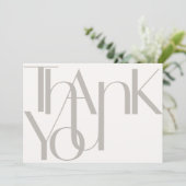 ミニマルはっきりしたリストドーブグレー写真サンキューカード サンキューカード (スタンド正面)