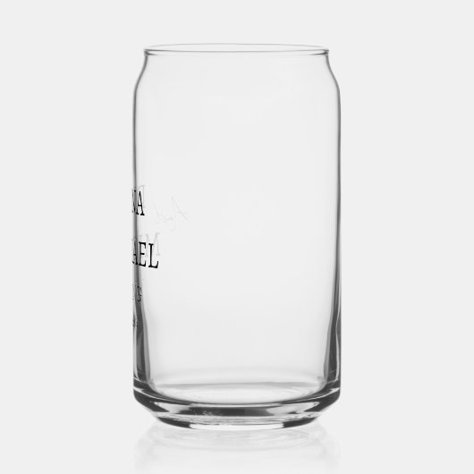 ミニマルはっきりしたリストネームウェディングパーティカスタムー ガラス缶 (左)