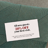 ミニマルはっきりしたリストパステルレッドブラックサロンクーポン 割引カード