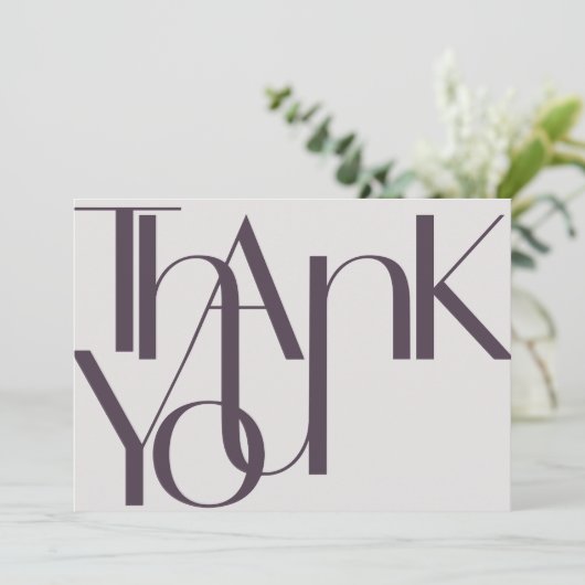 ミニマルはっきりしたリストフォトナスサンキューカード サンキューカード (スタンド正面)