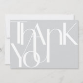 ミニマルはっきりしたリストフォトホワイトライトグレー サンキューカード (正面)