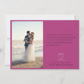 ミニマルはっきりしたリストフォトマゼンタブラック サンキューカード (裏面)