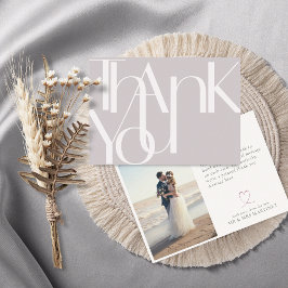 ミニマルはっきりしたリストフォトライトナス サンキューカード