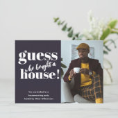 ミニマルはっきりしたリストフォト引っ越し祝いパーティーパーティー招待状 (スタンド正面)