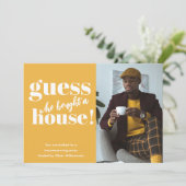 ミニマルはっきりしたリストフォト引っ越し祝いパーティーパーティー招待状 (スタンド正面)