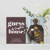 ミニマルはっきりしたリストフォト引っ越し祝いパーティーパーティー招待状 (スタンド正面)